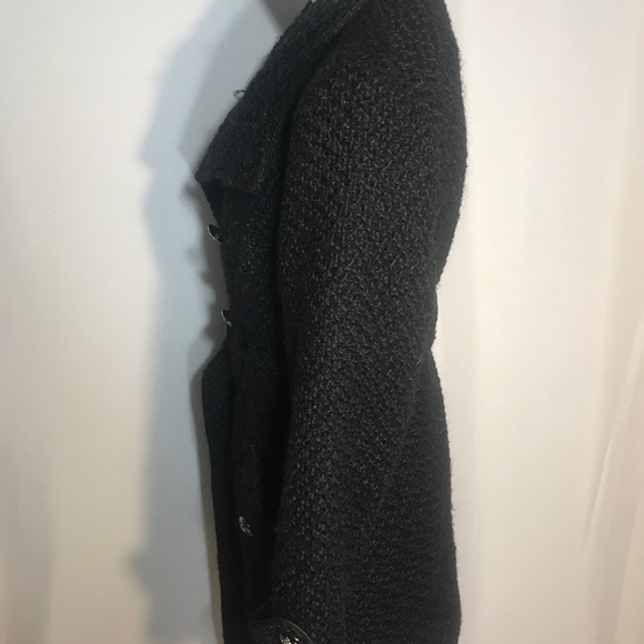 Black Pea coat with belt - Picture 4 of 10